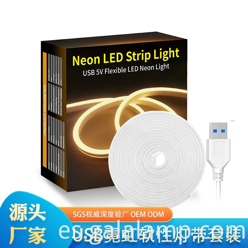 Luces de tiras de neón de silicona flexibles IP67 coloridas para la decoración del hogar y el jardín